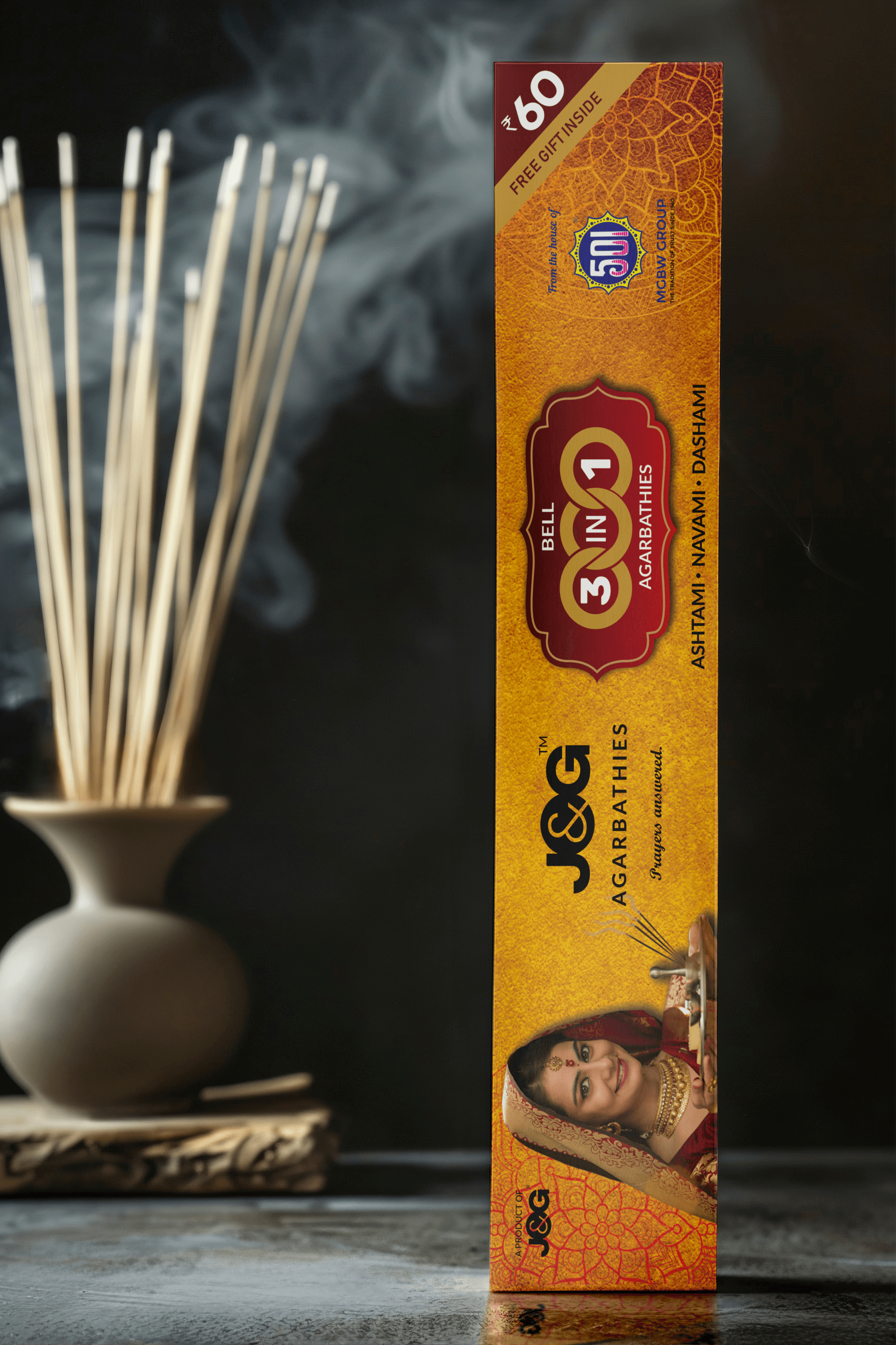 Bell 3 in 1 Agarbatti Incense Sticks